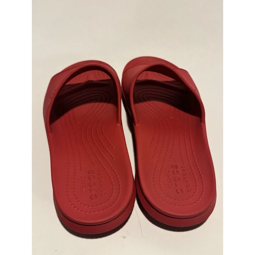 Crocs Slides Red Mens 9 Womens 11